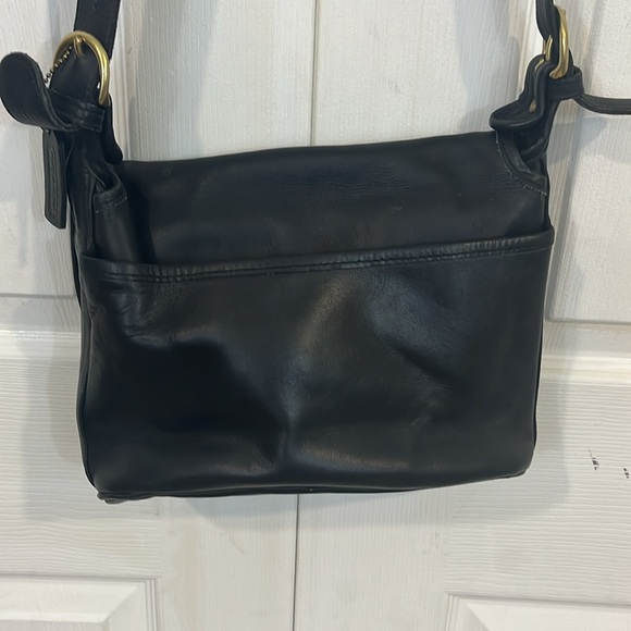 Vintage Coach Fletcher Black Leather Flap Bag - Picture 6 of 14